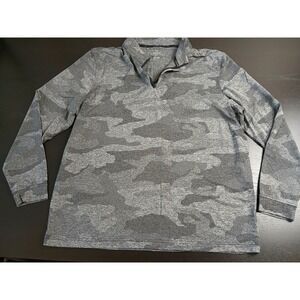 Golf RGCC 1016 Men Pullover Golf Shirt Long Sleeve 1/4 Zip XL Gray CAMOUFL #472C